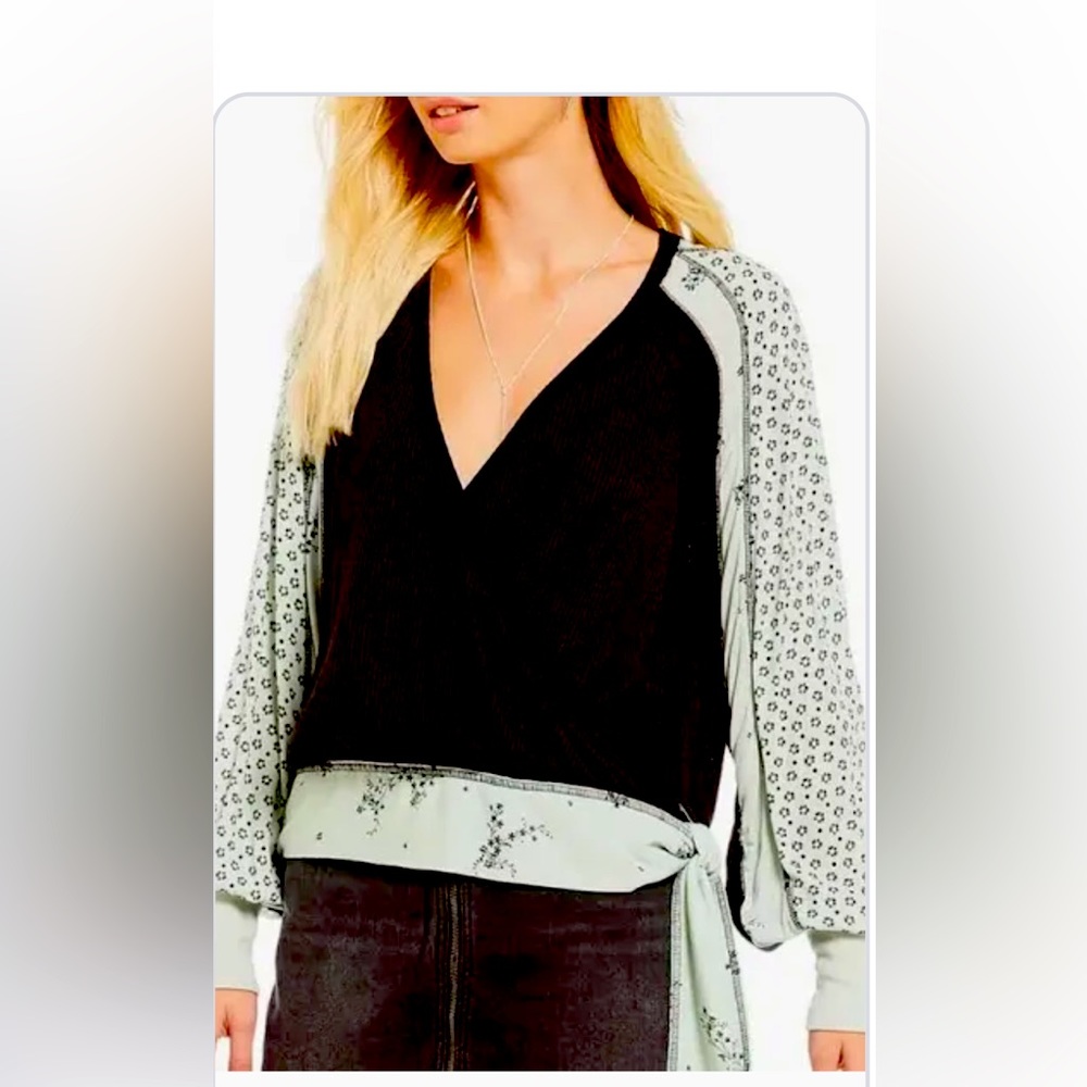 Free People wrap blouse!  See description in photos!